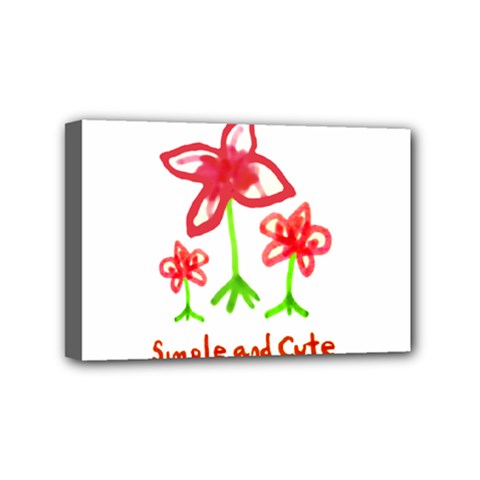 Flowers And Cute Phrase Pencil Drawing Mini Canvas 6  X 4  (stretched) by dflcprintsclothing