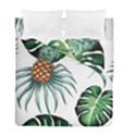 Pineapple Tropical Jungle Giant Green Leaf Watercolor Pattern Duvet Cover Double Side (Full/ Double Size) View2