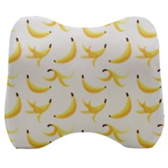 Yellow Banana And Peels Pattern With Polygon Retro Style Velour Head Support Cushion by genx