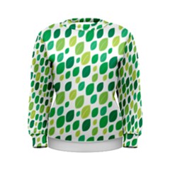 Leaves Green Modern Pattern Naive Retro Leaf Organic Women s Sweatshirt by genx