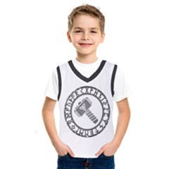 Thor Hammer With Runes Valhalla Tristella Viking Norse Mythology Mjolnir  Kids  Sportswear by snek