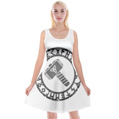 Thor Hammer With Runes Valhalla Tristella Viking Norse Mythology Mjolnir  Reversible Velvet Sleeveless Dress by snek