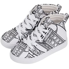 Bad Wolf Tardis Art Drawing Doctor Who Kids  Hi-top Skate Sneakers by Sudhe