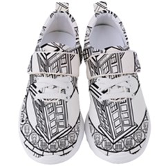 Bad Wolf Tardis Art Drawing Doctor Who Women s Velcro Strap Shoes by Sudhe