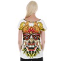 Bali Barong Mask Euclidean Vector Chiefs Face Cap Sleeve Top View2