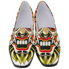 Bali Barong Mask Euclidean Vector Chiefs Face Women s Classic Loafer Heels by Sudhe