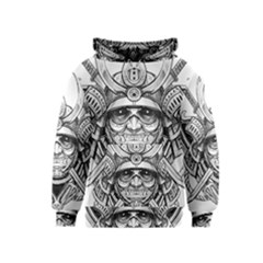 Drawing Samurai Tattoo Sketch Japanese Samurai Kids  Pullover Hoodie by Sudhe