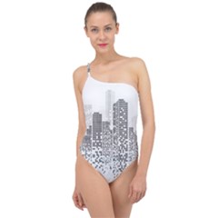 Division A Collection Of Science Fiction Fairytale Classic One Shoulder Swimsuit by Sudhe