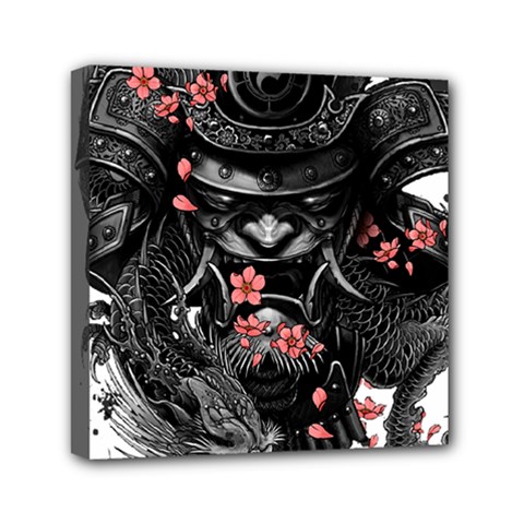 Sleeve Tattoo  Samurai Mini Canvas 6  X 6  (stretched) by Sudhe