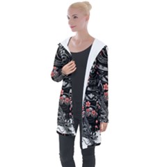 Sleeve Tattoo  Samurai Longline Hooded Cardigan by Sudhe