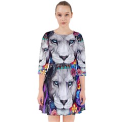 Art Drawing Poster Painting The Lion King Smock Dress by Sudhe