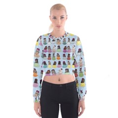 Bunny Tea Cropped Sweatshirt by 100rainbowdresses