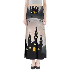 Halloween Illustration Decoration Full Length Maxi Skirt by Pakrebo