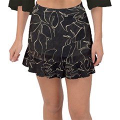 Katsushika Hokusai, Egrets From Quick Lessons In Simplified Drawing Fishtail Mini Chiffon Skirt by Valentinaart