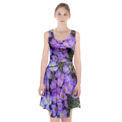 Signs Of Spring Purple Crocua Racerback Midi Dress by Riverwoman