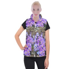 Signs Of Spring Purple Crocua Women s Button Up Vest by Riverwoman