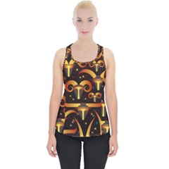 Stylised Horns Black Pattern Piece Up Tank Top by HermanTelo