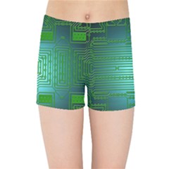 Board Conductors Circuits Kids  Sports Shorts by HermanTelo