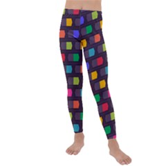 Background Colorful Geometric Kids  Lightweight Velour Leggings by HermanTelo