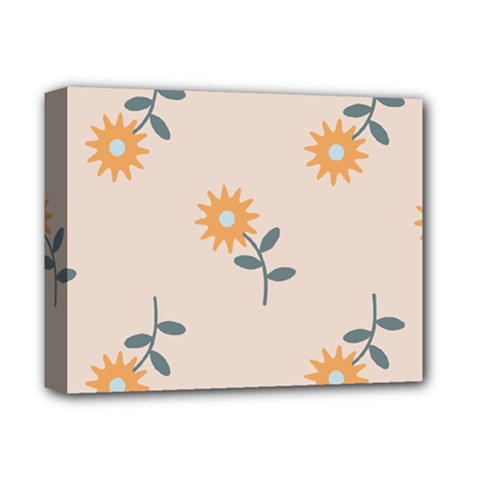 Flowers Continuous Pattern Nature Deluxe Canvas 14  X 11  (stretched) by HermanTelo