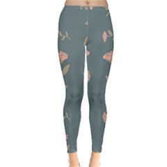 Florets Rose Flower Inside Out Leggings by HermanTelo