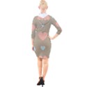 Hearts Heart Love Romantic Brown Quarter Sleeve Hood Bodycon Dress View2