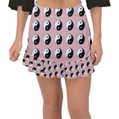 Yin Yang Pattern Fishtail Mini Chiffon Skirt by Valentinaart