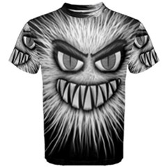 Monster Black White Eyes Men s Cotton Tee by HermanTelo