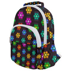 Pattern Background Colorful Design Rounded Multi Pocket Backpack by HermanTelo