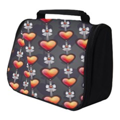 Love Heart Background Valentine Full Print Travel Pouch (small) by HermanTelo