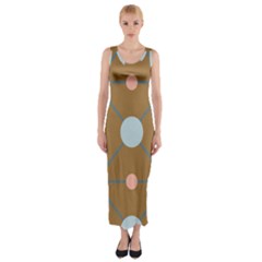 Planets Planet Around Rounds Fitted Maxi Dress by HermanTelo