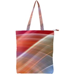 Wave Background Pattern Abstract Double Zip Up Tote Bag by HermanTelo