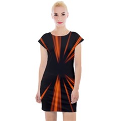 Abstract Light Cap Sleeve Bodycon Dress by HermanTelo