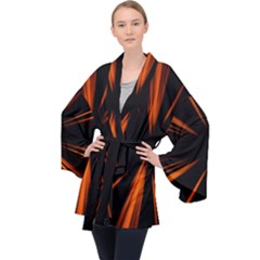 Abstract Light Velvet Kimono Robe by HermanTelo