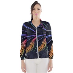 Stars Space Firework Burst Light Women s Windbreaker by HermanTelo