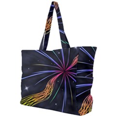 Stars Space Firework Burst Light Simple Shoulder Bag by HermanTelo