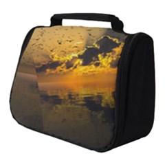 Sunset Reflection Birds Clouds Sky Full Print Travel Pouch (small) by HermanTelo