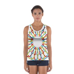 Wheel Complex Symbol Mandala Sport Tank Top  by HermanTelo