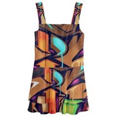 Graffiti Mural Street Art Wall Art Kids  Layered Skirt Swimsuit by Pakrebo