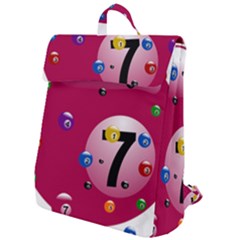 Billiard Ball Ball Game Pink Flap Top Backpack by HermanTelo