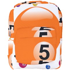 Billiard Ball Ball Game Pink Orange Full Print Backpack by HermanTelo