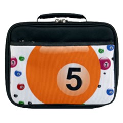 Billiard Ball Ball Game Pink Orange Lunch Bag by HermanTelo