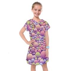 Abstract Background Circle Bubbles Kids  Drop Waist Dress by HermanTelo