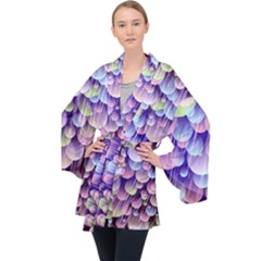 Abstract Background Circle Bubbles Space Velvet Kimono Robe by HermanTelo