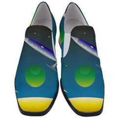 Rocket Spaceship Space Slip On Heel Loafers by HermanTelo