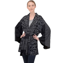 Fur Division Velvet Kimono Robe by Sudhe