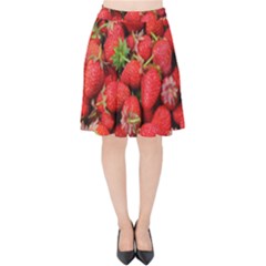 Strawberries Velvet High Waist Skirt by TheAmericanDream