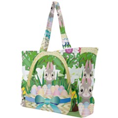 Graphic Easter Easter Basket Spring Simple Shoulder Bag by Pakrebo