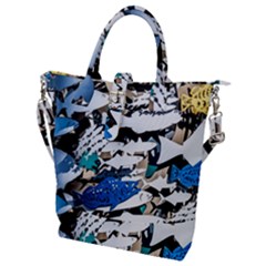 Art Fish Salmon Sydney Metal Buckle Top Tote Bag by Pakrebo