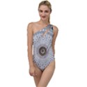 Cami Texture Pattern Architecture To One Side Swimsuit View1